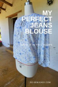 My Perfect Jeans Blouse FREE Sewing Pattern
