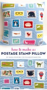 Postage Stamp Quilted Pillow Tutorial