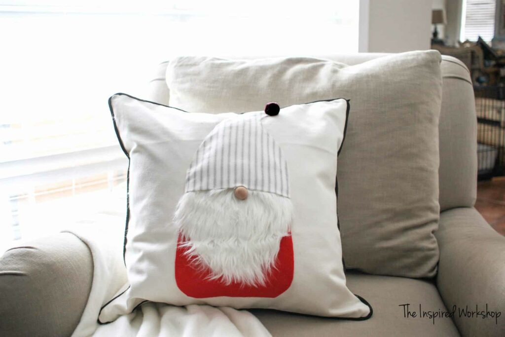 Christmas Gnome Pillow Cover FREE Sewing Tutorial