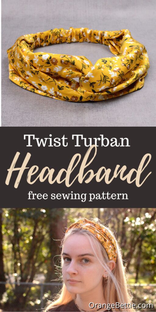 Twist Turban Headband Free Sewing Tutorial