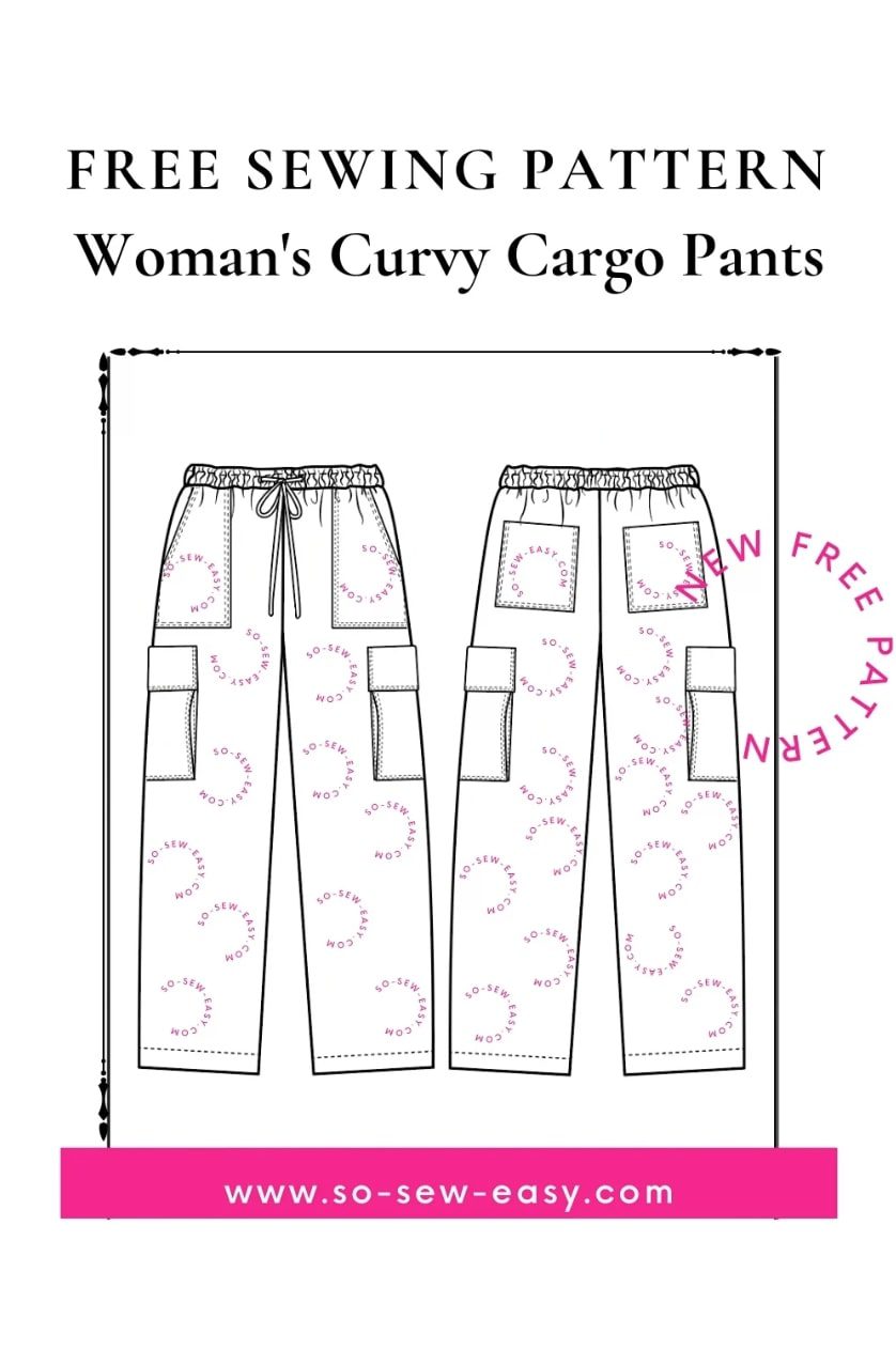 Woman’s Curvy Cargo Pants FREE Sewing Pattern and Tutorial | Sewing 4 Free