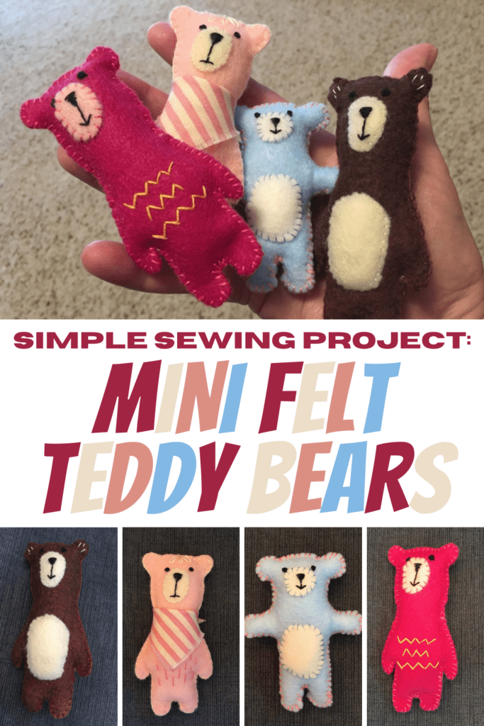 Easy Felt Teddy Bear Sewing Pattern