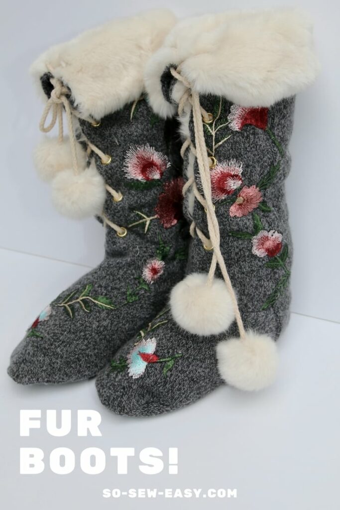 Fur Boots FREE Sewing Pattern