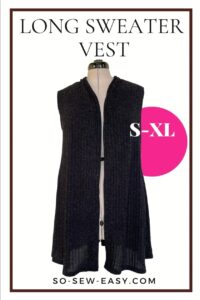 Long Sweater Vest FREE Sewing Pattern