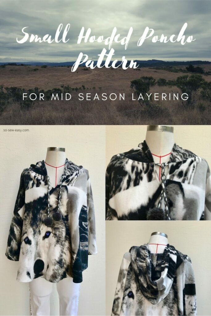 Small Hooded Poncho FREE Sewing Pattern