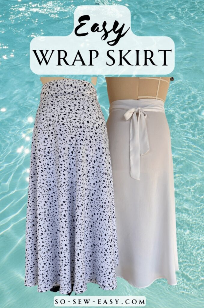 Easy Adjustable Wrap Skirt FREE Sewing Pattern and Tutorial