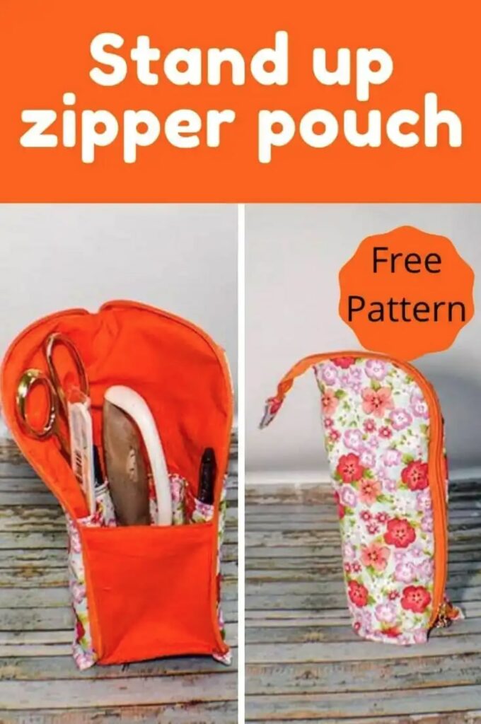 Stand Up Zipper Pouch FREE Sewing Pattern