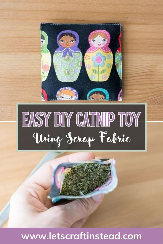 DIY Catnip Toys Made With Scrap Fabric