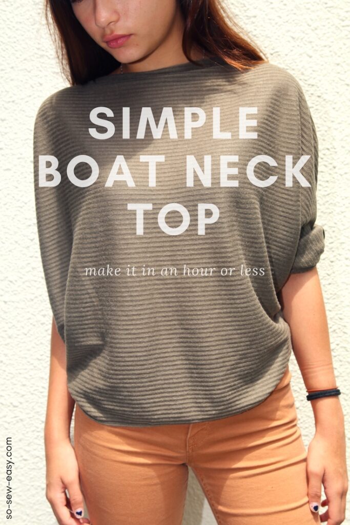 Easy Boat Neck Top FREE Pattern 