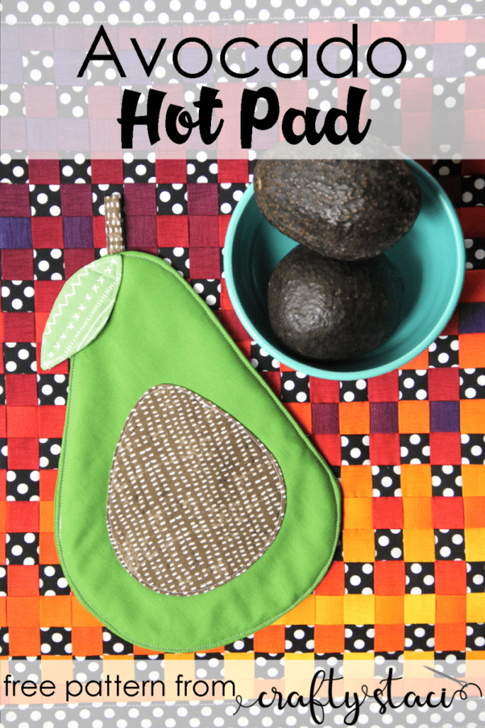 Avocado Hot Pad FREE Sewing Pattern