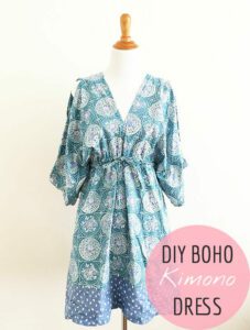 Boho Kimono Dress FREE Sewing Pattern