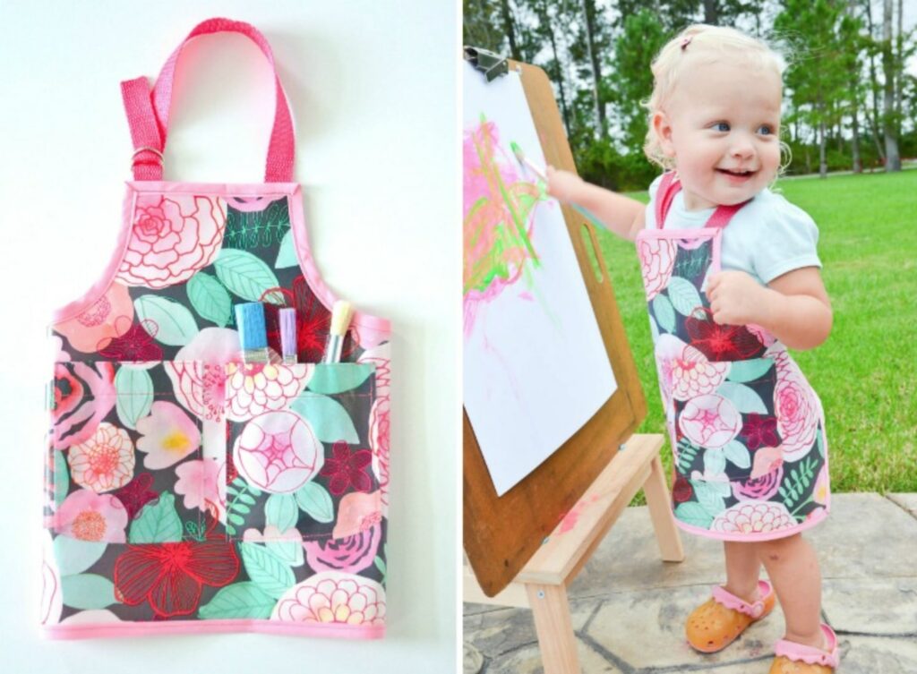 DIY Toddler Smock Apron FREE Sewing Pattern