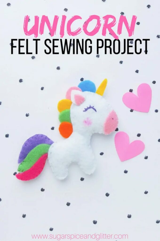 Felt Unicorn FREE Sewing Pattern and Tutorial