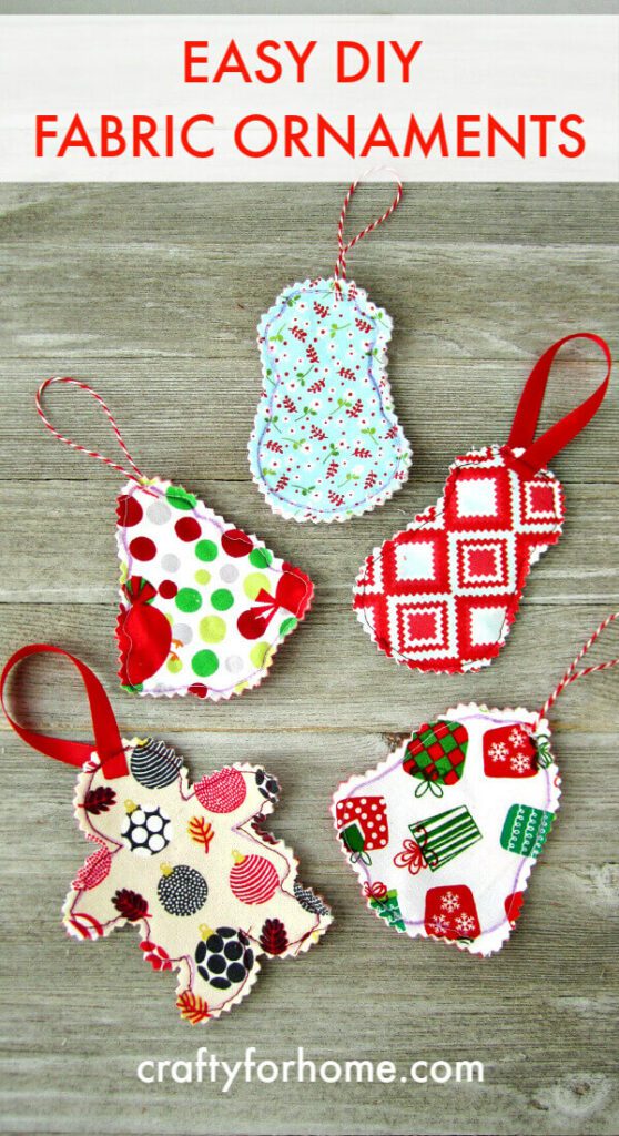 Easy Fabric Christmas Ornaments FREE Sewing Tutorial