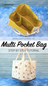 Multi Pocket Tote Bag FREE Sewing Tutorial
