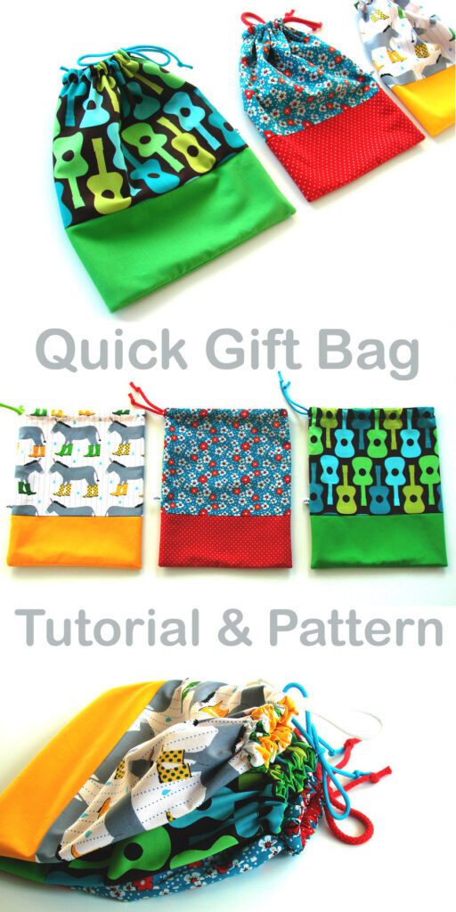 Quick Gift Bag FREE Sewing Tutorial
