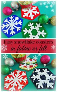 Snowflake Coasters FREE Sewing Pattern