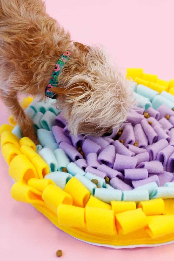 DIY Snuffle Mat For Dogs Or Cats