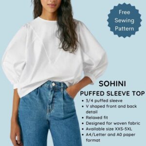 Puffed Sleeve Top FREE Sewing Pattern