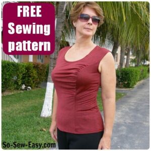 Gathered Front Top FREE Sewing Pattern