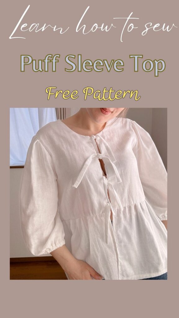 Puff Sleeve Top FREE Sewing Pattern