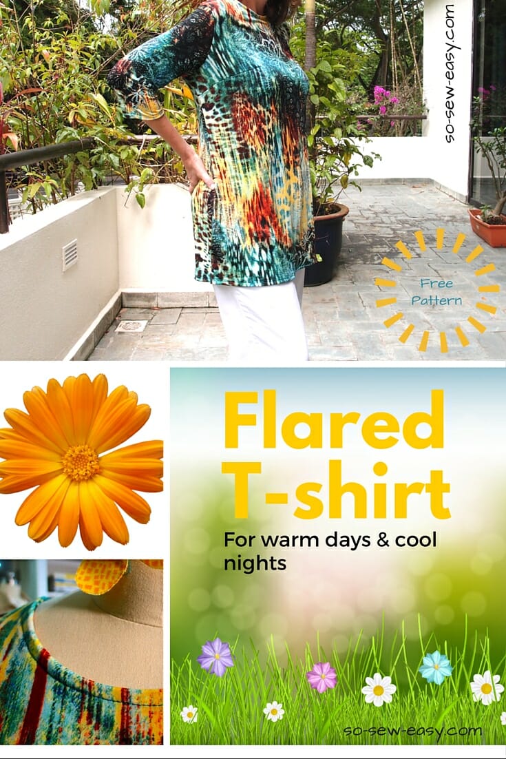 Flared T-Shirt Pattern: for warm days and cool nights